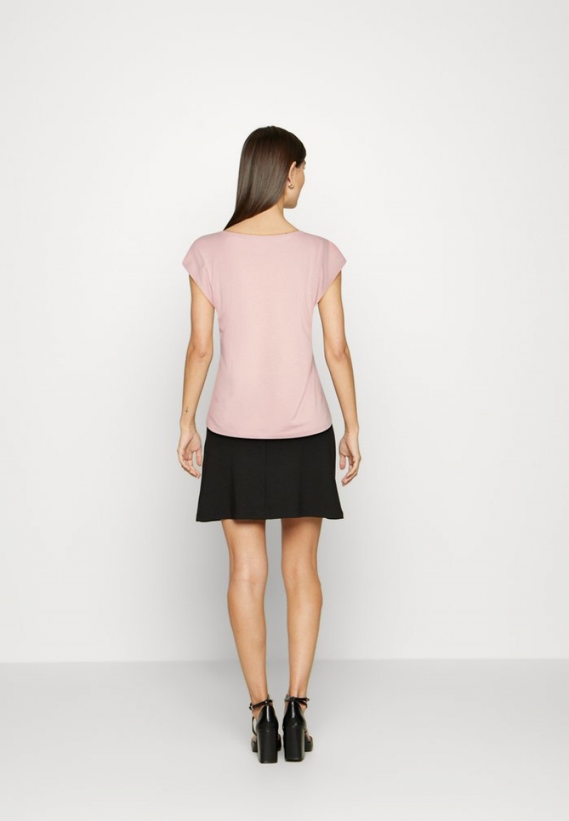 Anna Field Hot Sale Basic T-Skjorte Dame Lyse Rosa | NO-KHQPY-1275