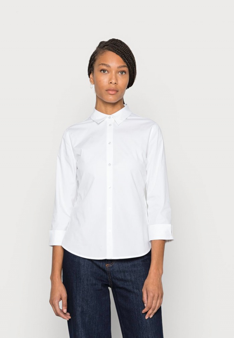 Anna Field Hot Sale Button-Down Bluse Dame Hvite | NO-UVSGN-4782