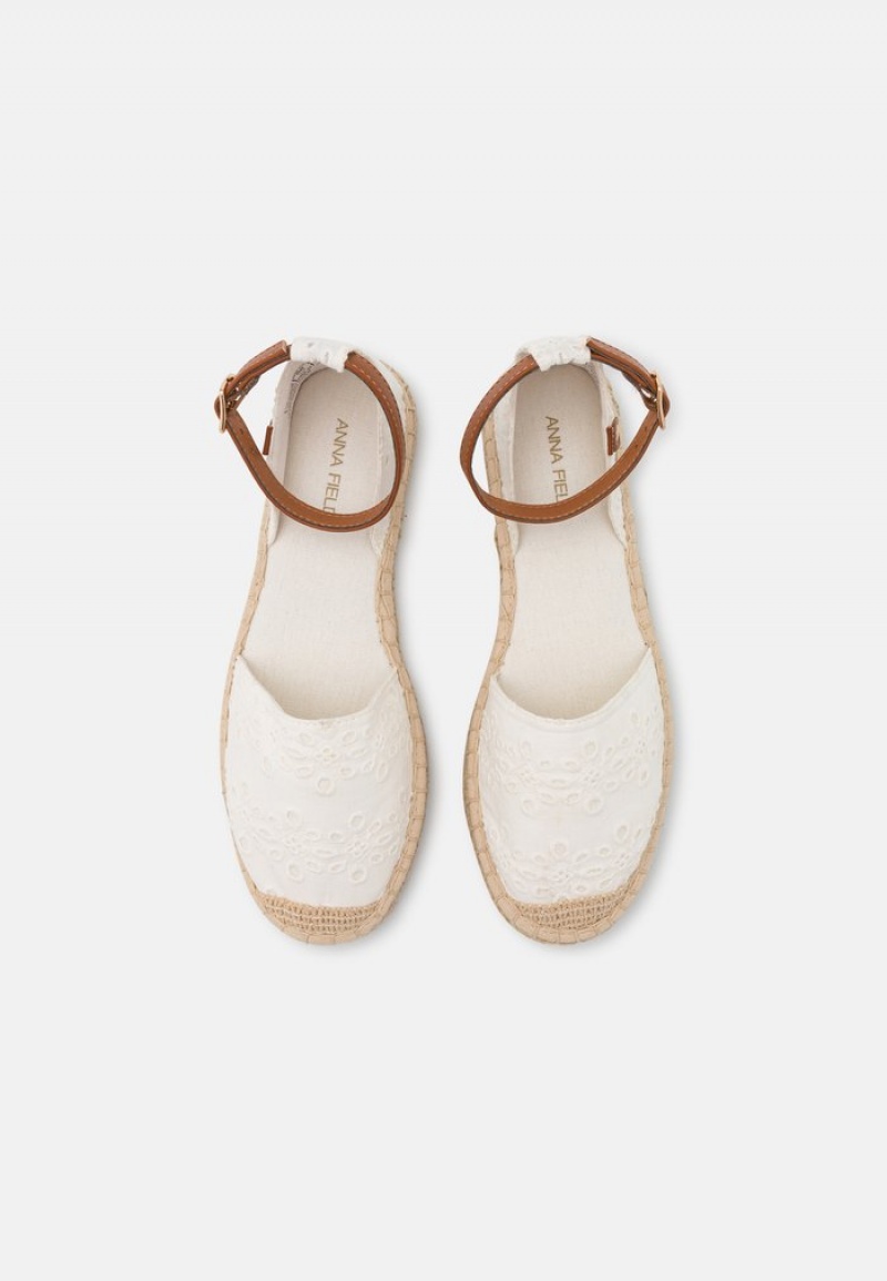 Anna Field Hot Sale Espadrilles Lave Sko Dame Hvite | NO-RTKVA-7056