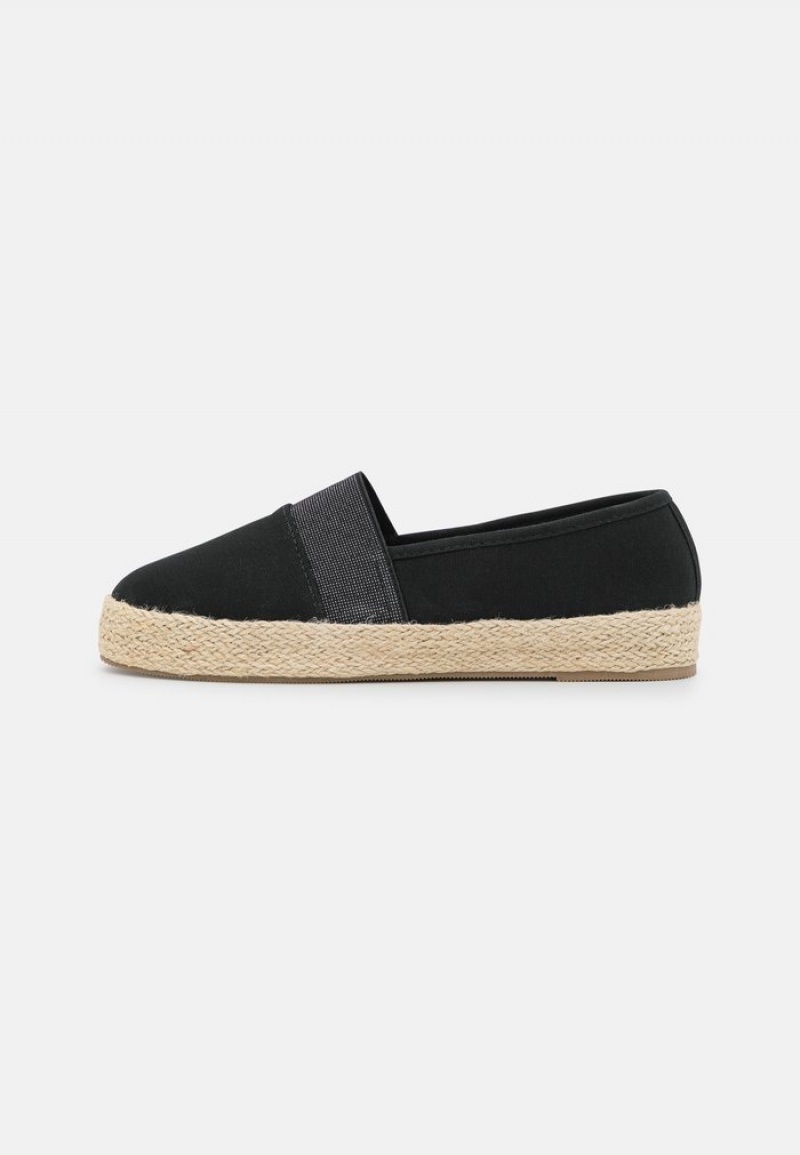 Anna Field Hot Sale Espadrilles Lave Sko Dame Svarte | NO-PVTCJ-5632