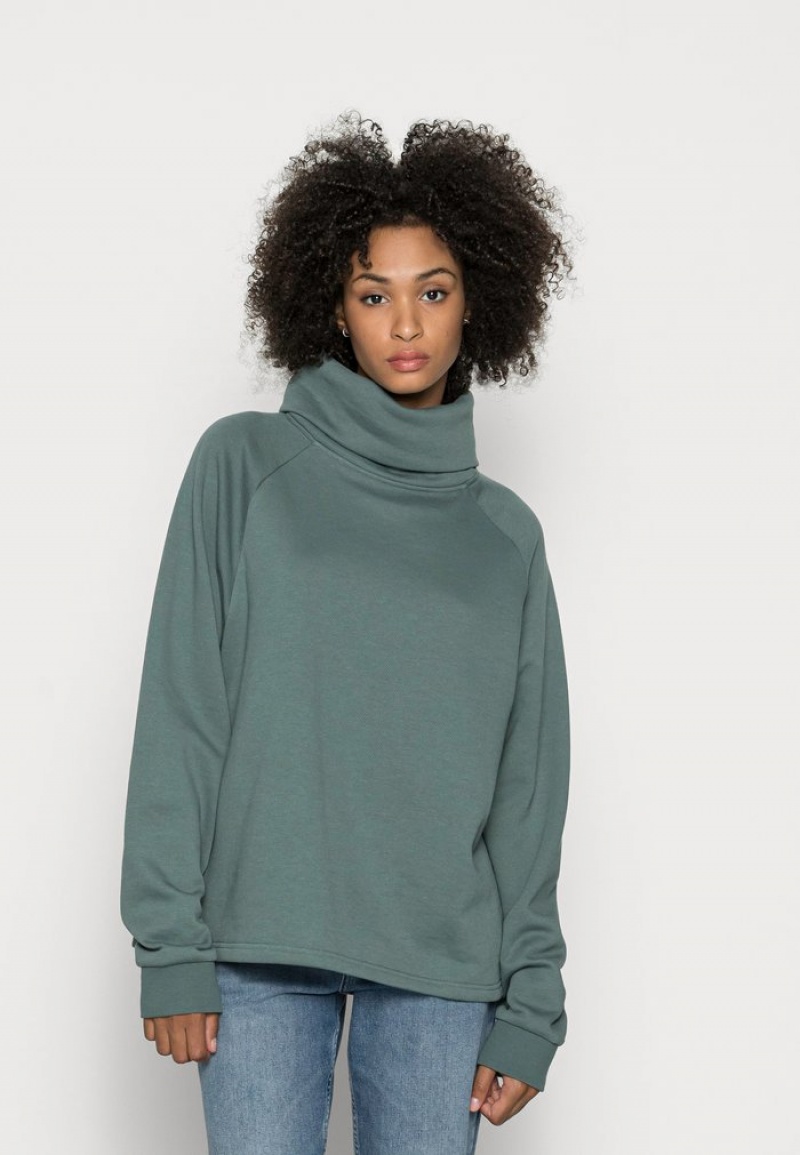 Anna Field Hot Sale Loose Roll Neck Sweatshirt Pullover Dame Grønn | NO-NIQAO-5640