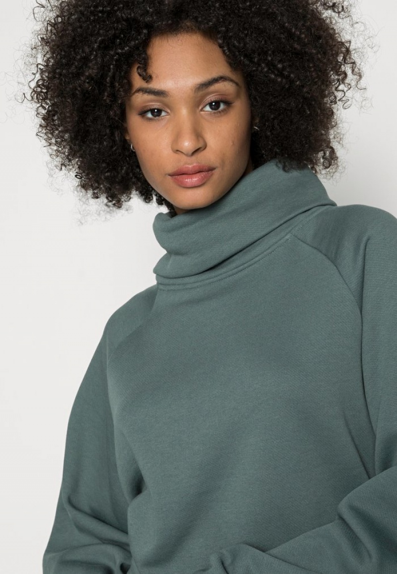 Anna Field Hot Sale Loose Roll Neck Sweatshirt Pullover Dame Grønn | NO-NIQAO-5640