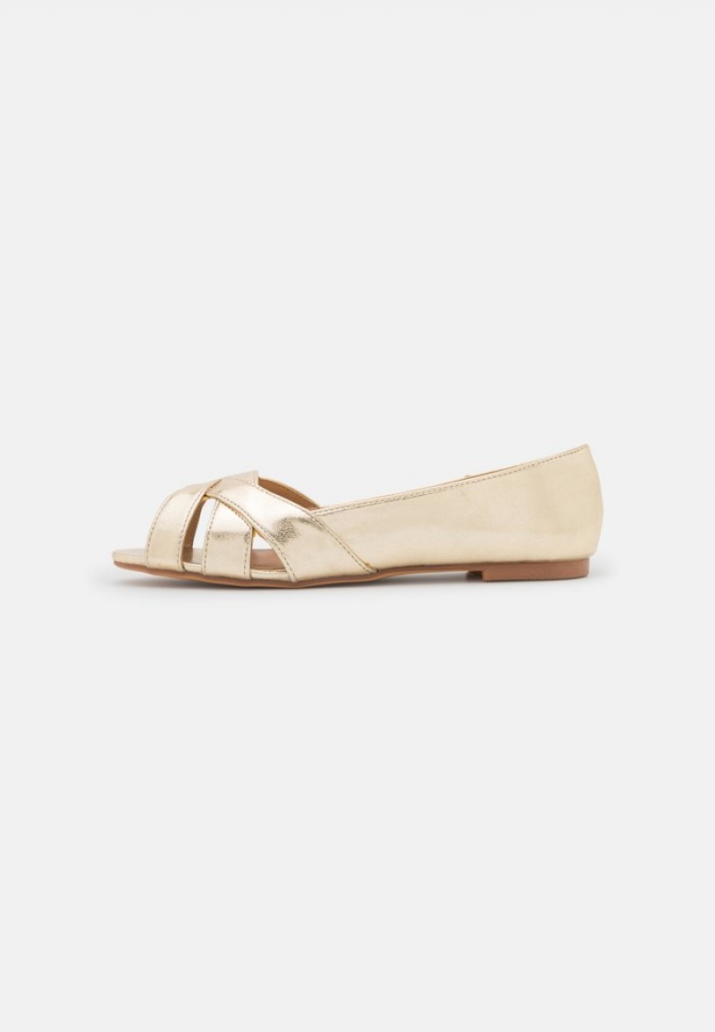 Anna Field Hot Sale Peeptoe Ballet Pumps Ballerinasko Dame Gull | NO-EOGJN-7395