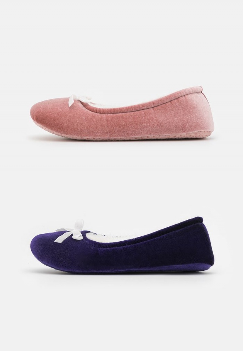 Anna Field New 2 Pack Slippers Ballerinasko Dame Mørke Blå | NO-EUOKF-9701