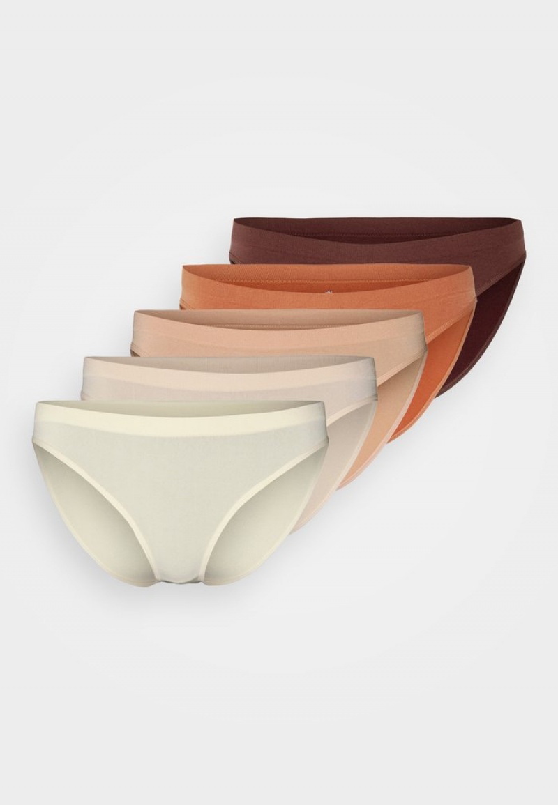 Anna Field New 5Pack Seamless Truser Dame Beige | NO-GUFWC-0679