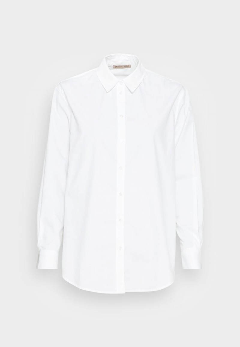 Anna Field New Button-Down Bluse Dame Hvite | NO-DHKWX-5142