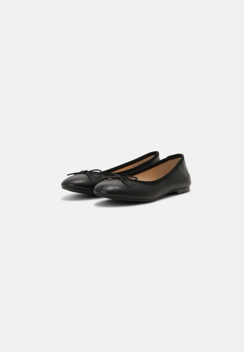 Anna Field New Leather Ballet Pumps Ballerinasko Dame Svarte | NO-ICGXF-2761