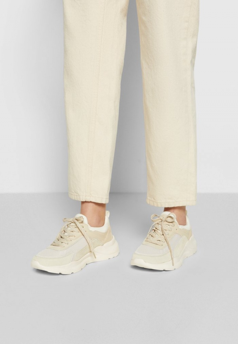 Anna Field New Leather Joggesko Dame Beige | NO-SGLCQ-3617