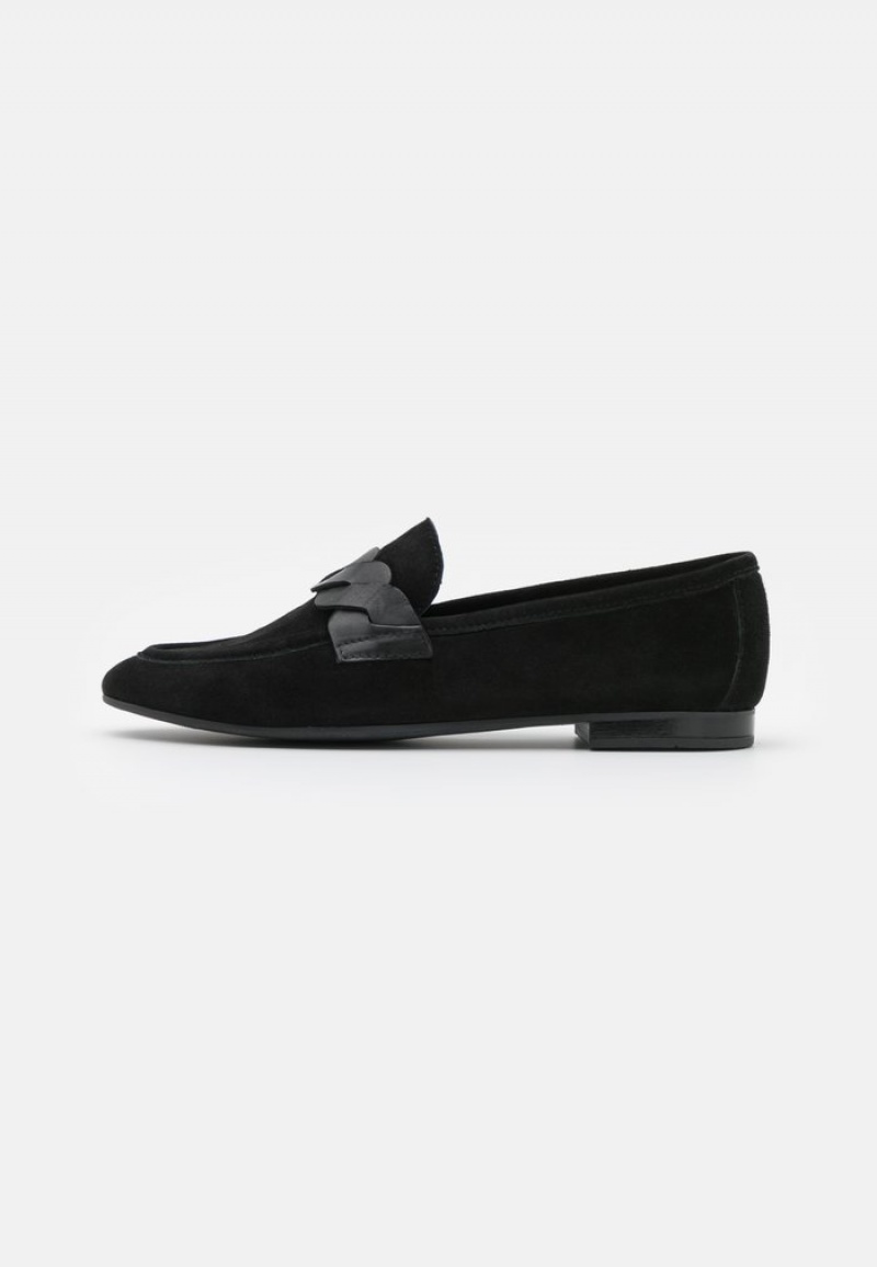 Anna Field New Leather Slip-Ons Lave Sko Dame Svarte | NO-MCTWU-0743