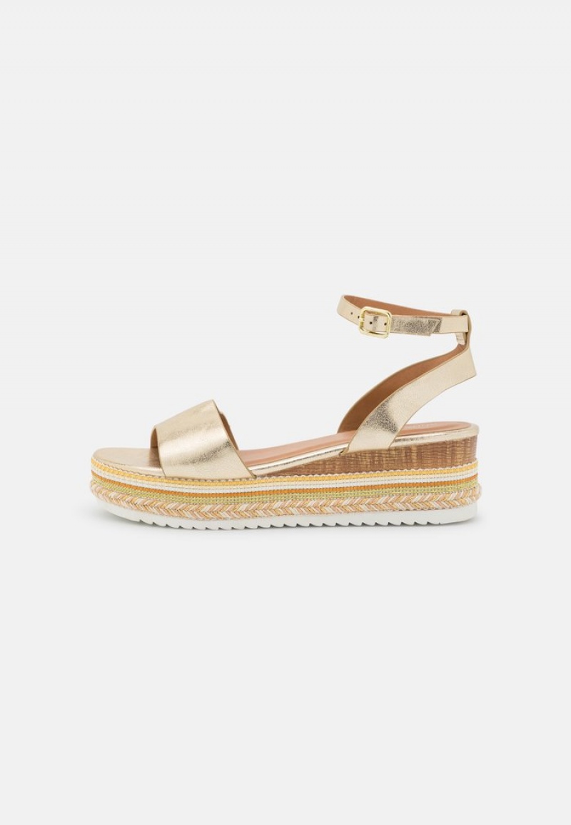 Anna Field New Sandaler Dame Gull | NO-EPLRS-7481