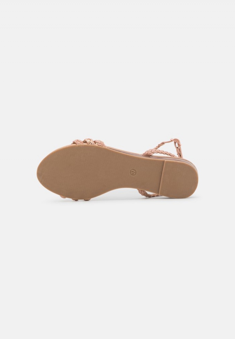 Anna Field New Sandaler Dame Rosa Gull | NO-FBVHX-1036