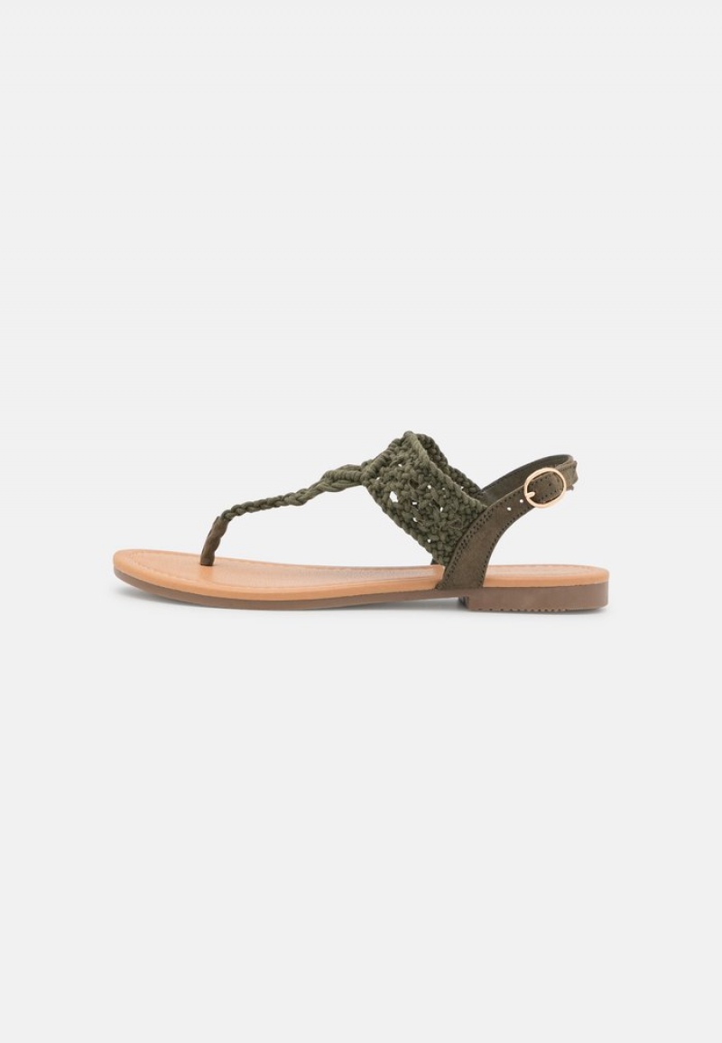 Anna Field New T-Bar Sandaler Dame Khaki | NO-KZVYI-3897