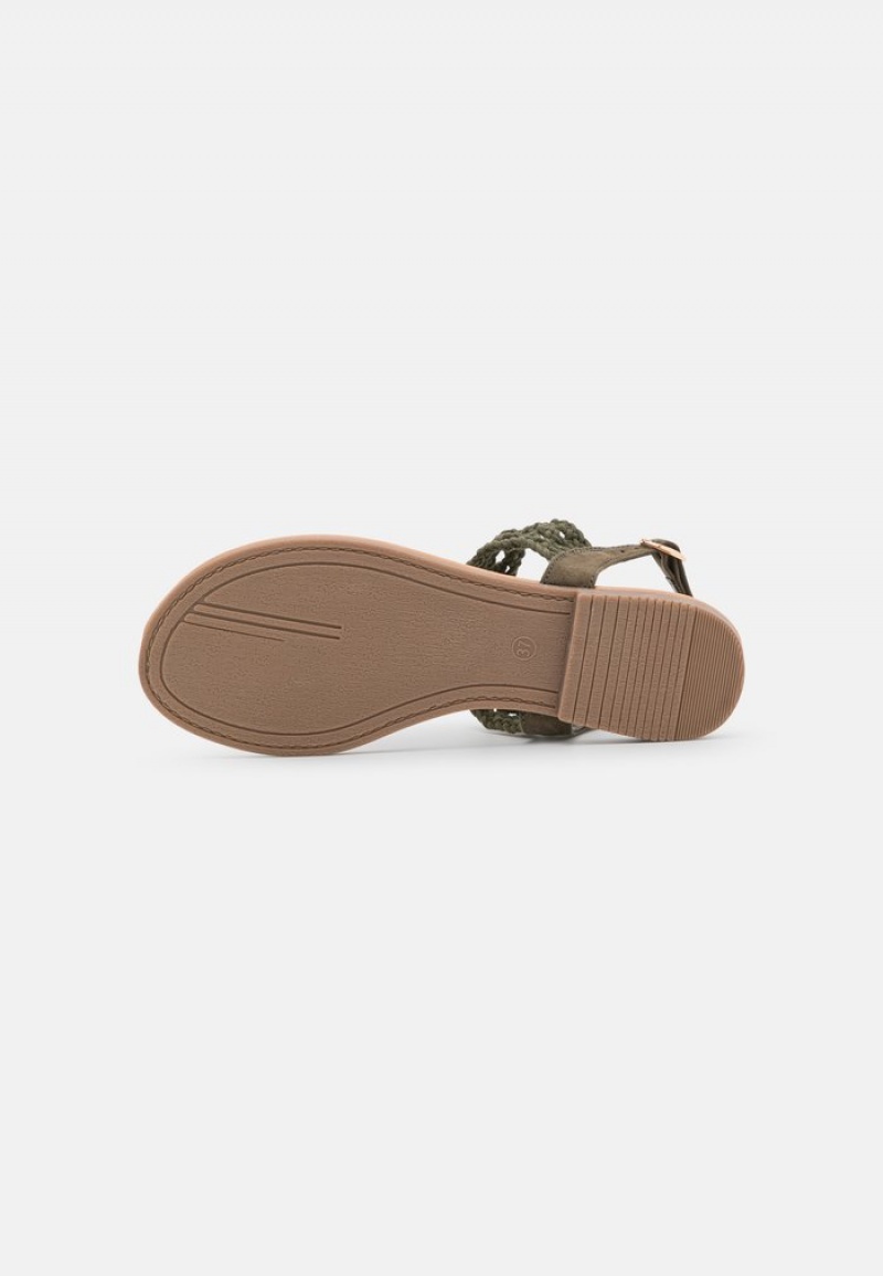 Anna Field New T-Bar Sandaler Dame Khaki | NO-KZVYI-3897