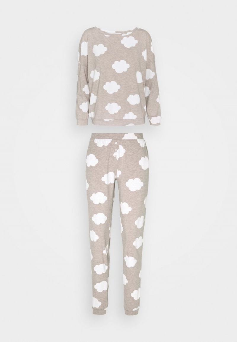 Anna Field New Tanya Pj Set Pyjamas Sett Dame Brune | NO-PMUYB-2409