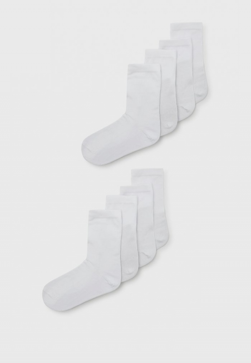 Anna Field Outlet 8 Pack Ankle Strømper Dame Hvite | NO-LTFPZ-1206