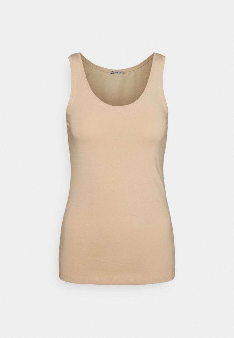 Anna Field Outlet Basic Tank 3Er Pack Top T-Skjorte Dame Svarte | NO-PFLTQ-6230