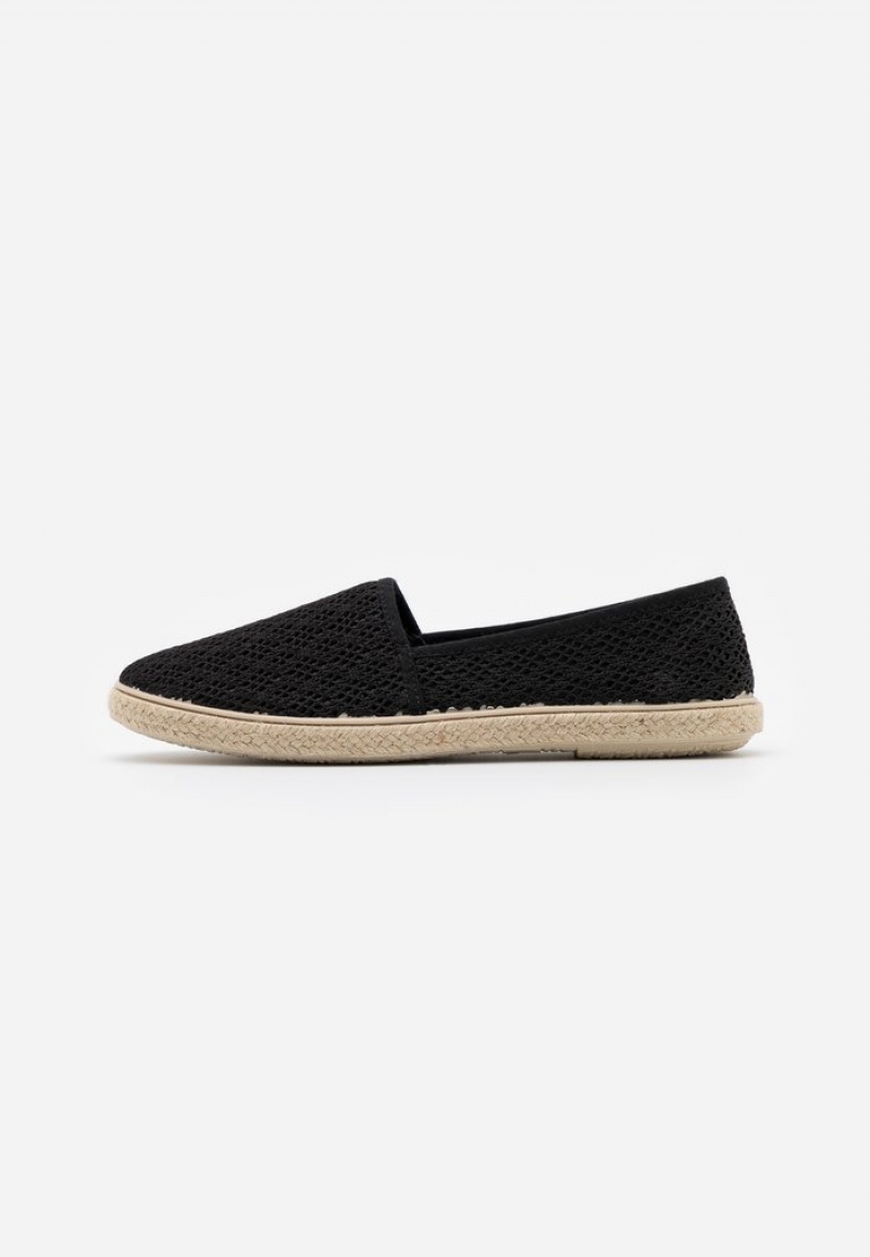 Anna Field Outlet Espadrilles Lave Sko Dame Svarte | NO-IMDBU-0247