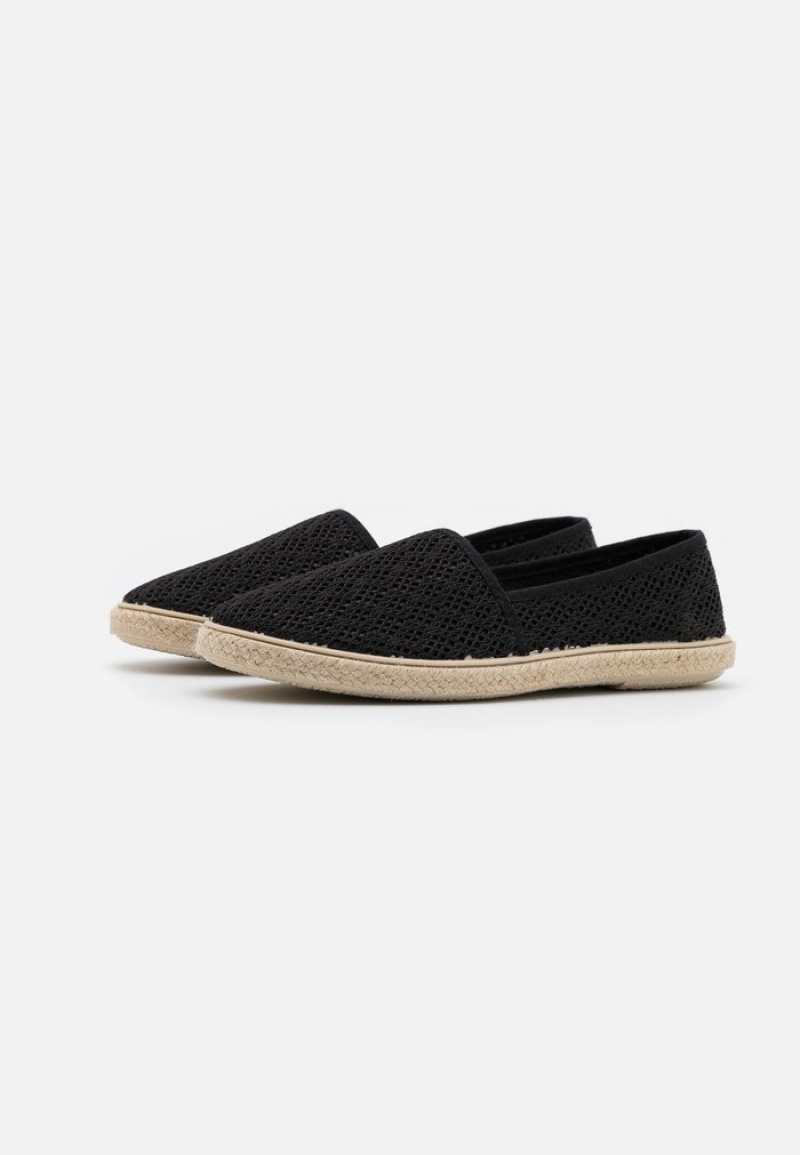 Anna Field Outlet Espadrilles Lave Sko Dame Svarte | NO-IMDBU-0247