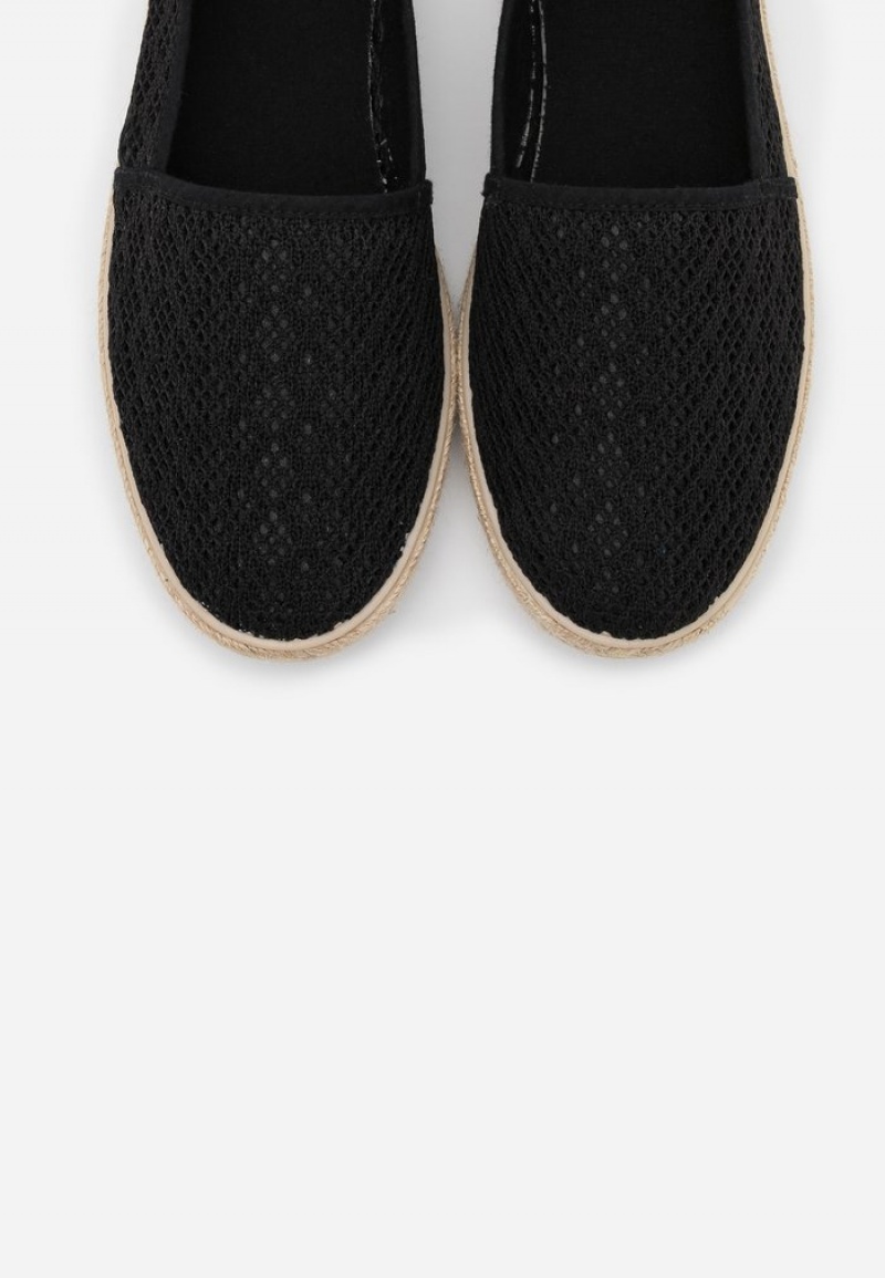 Anna Field Outlet Espadrilles Lave Sko Dame Svarte | NO-IMDBU-0247