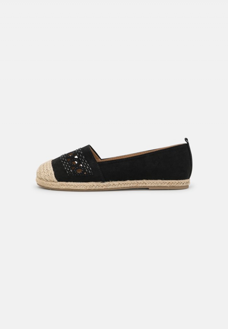 Anna Field Outlet Espadrilles Lave Sko Dame Svarte | NO-GXFUO-5690