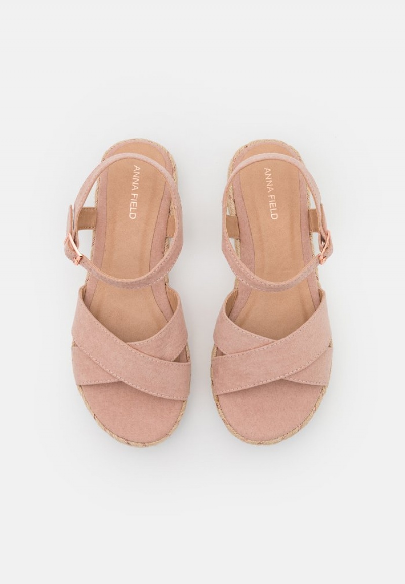 Anna Field Outlet Espadrilles Sandaler Dame Lyse Rosa | NO-FEZIG-2819