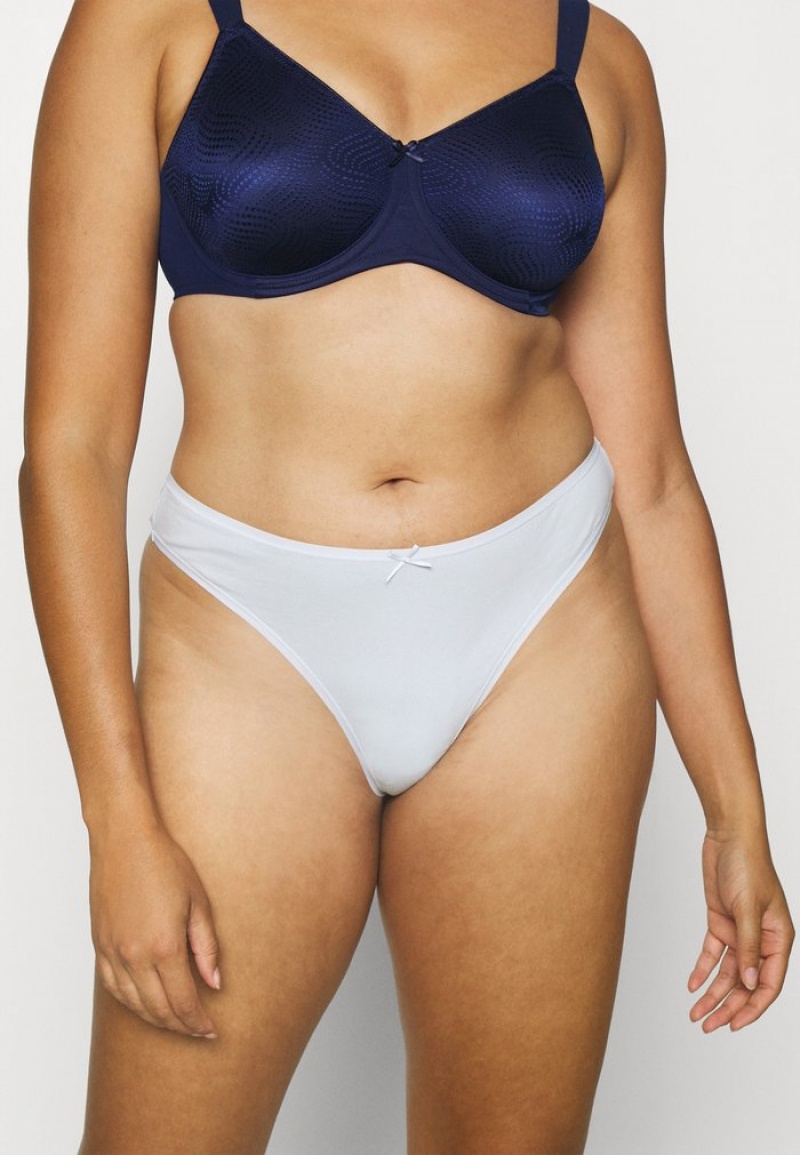 Anna Field Outlet Georgina 7Pp Thong Bomull Thong Dame Blå | NO-FYOVL-2174