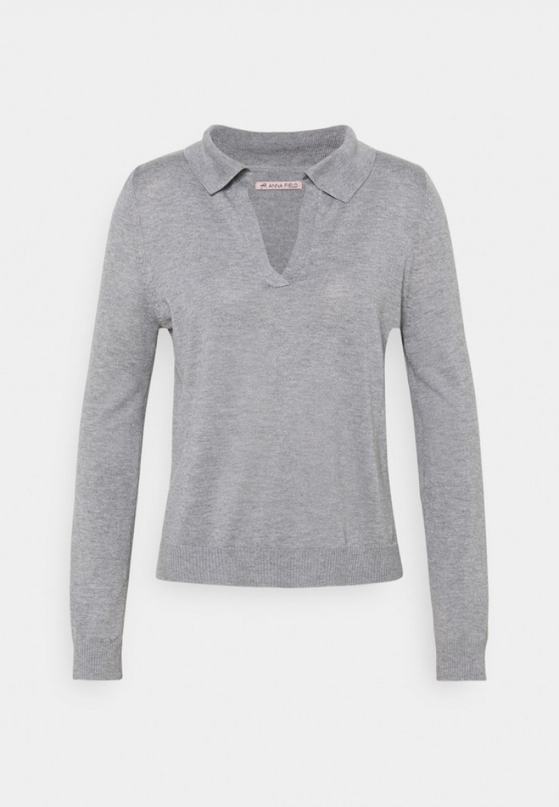 Anna Field Outlet Jumper Pullover Dame Grå | NO-WGEXP-9308