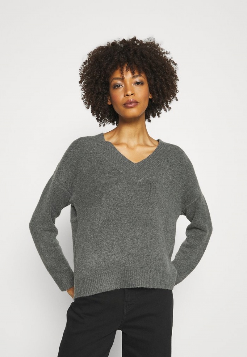 Anna Field Outlet Jumper Pullover Dame Mørke Grå | NO-XABEP-9604