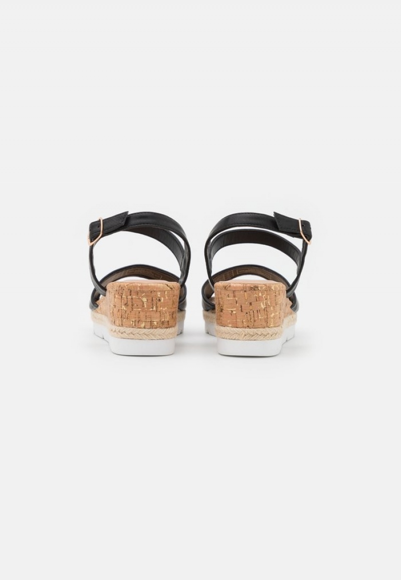 Anna Field Outlet Komfort Espadrilles Sandaler Dame Svarte | NO-RDCNO-1784