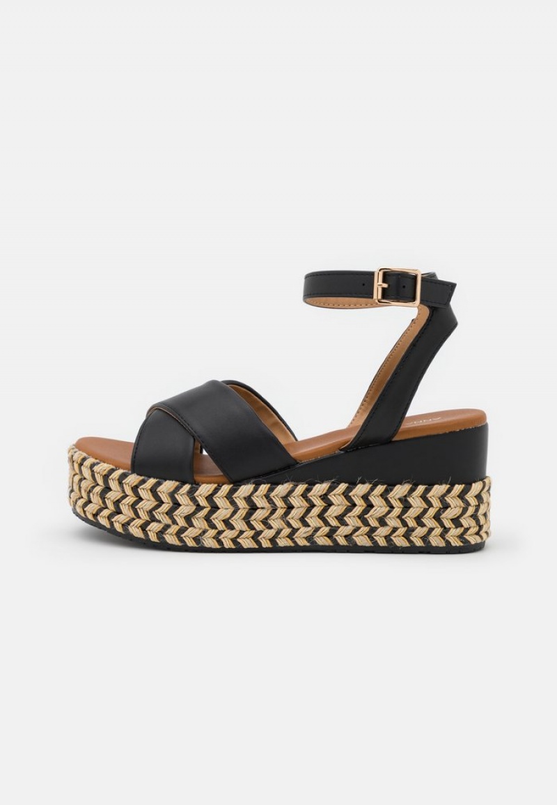 Anna Field Outlet Platform Sandaler Dame Svarte | NO-RGPTB-3640