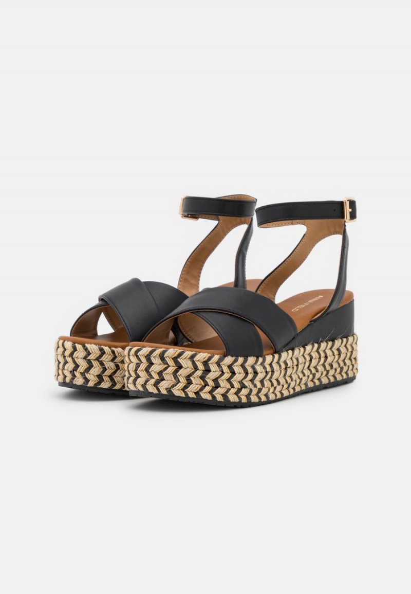 Anna Field Outlet Platform Sandaler Dame Svarte | NO-RGPTB-3640