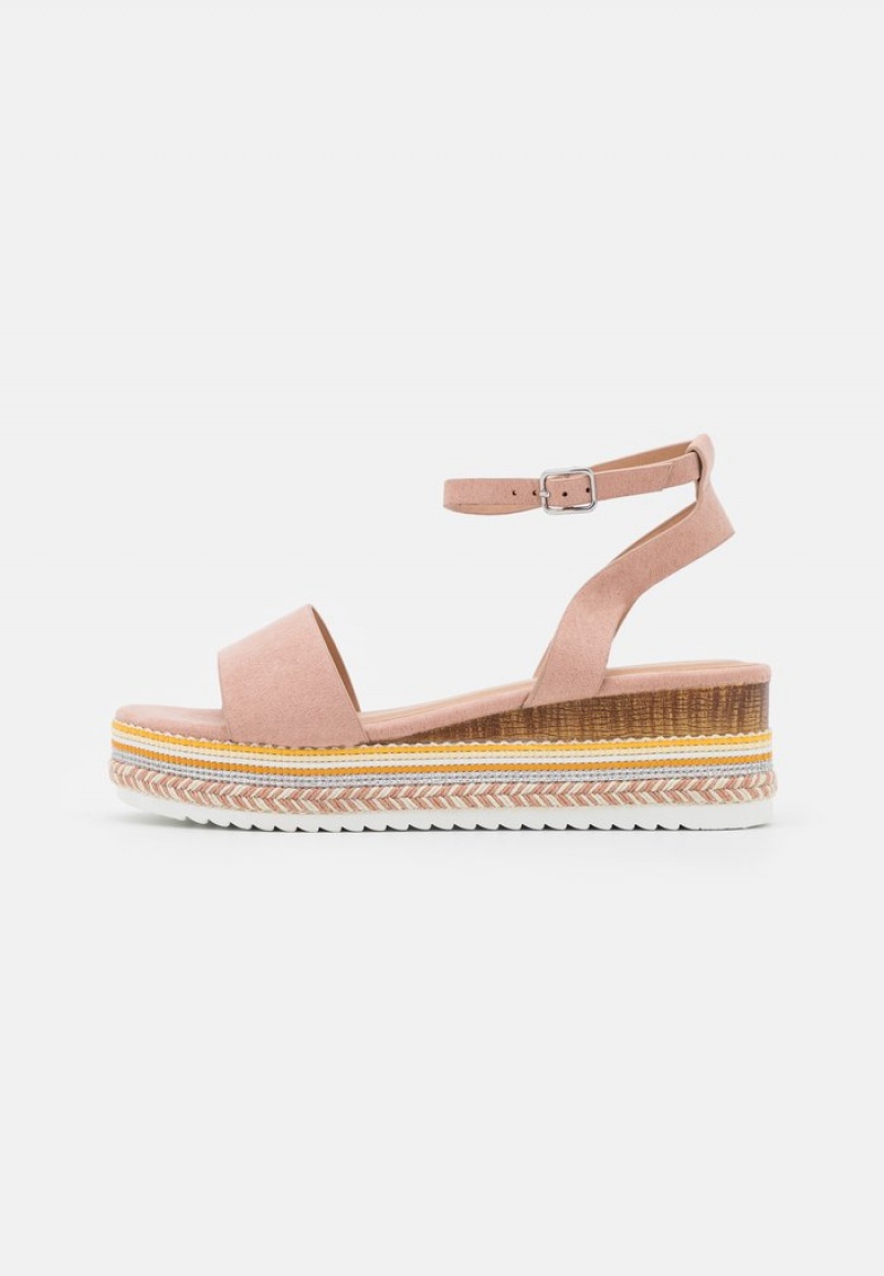 Anna Field Outlet Platform Sandaler Dame Lyse Rosa | NO-FNHEI-8042