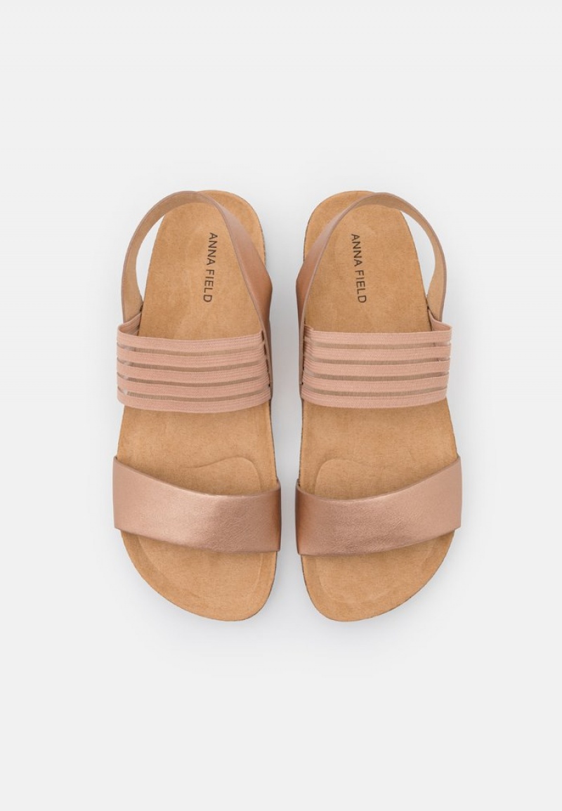 Anna Field Outlet Sandaler Dame Rosa Gull | NO-YHSQR-4395