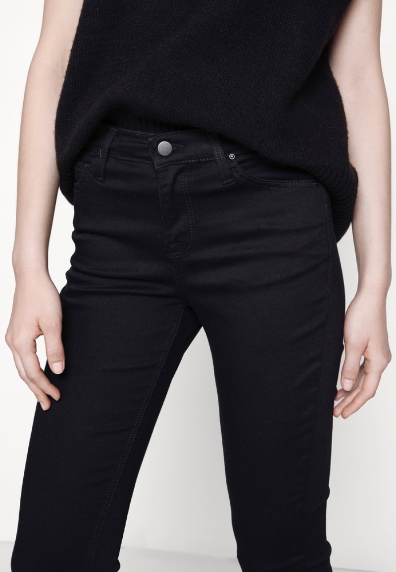 Anna Field Outlet Slim Jeans Dame Svarte Blå | NO-ZISBJ-6534