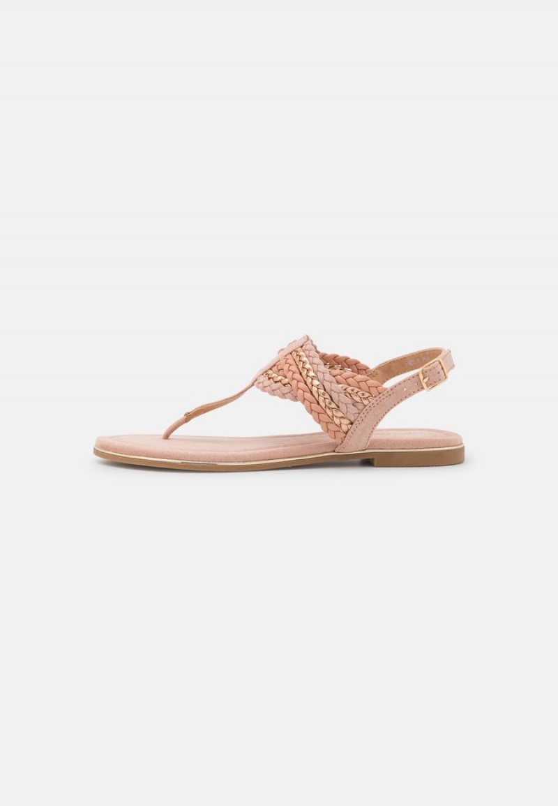 Anna Field Outlet T-Bar Sandaler Dame Rosa Gull | NO-LODGW-8510