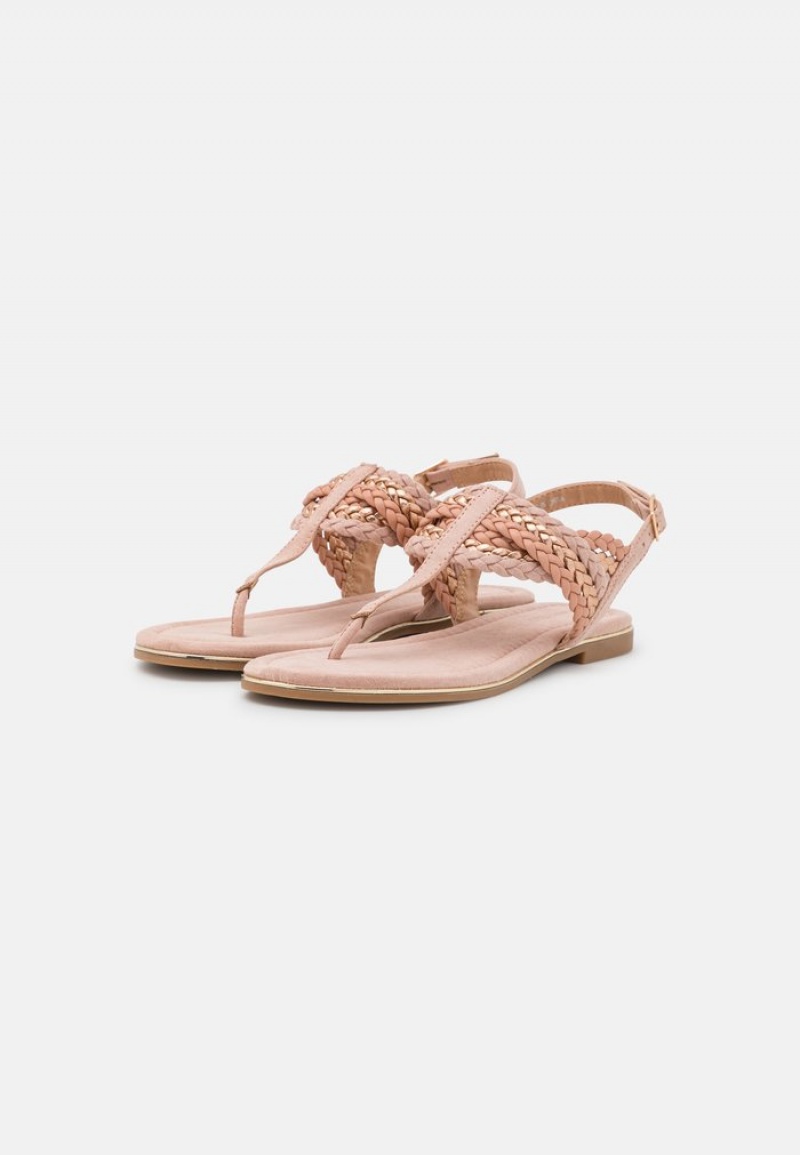 Anna Field Outlet T-Bar Sandaler Dame Rosa Gull | NO-LODGW-8510