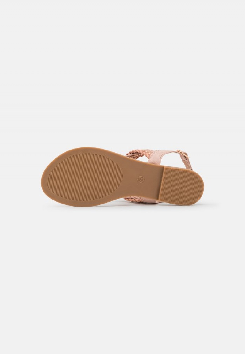 Anna Field Outlet T-Bar Sandaler Dame Rosa Gull | NO-LODGW-8510