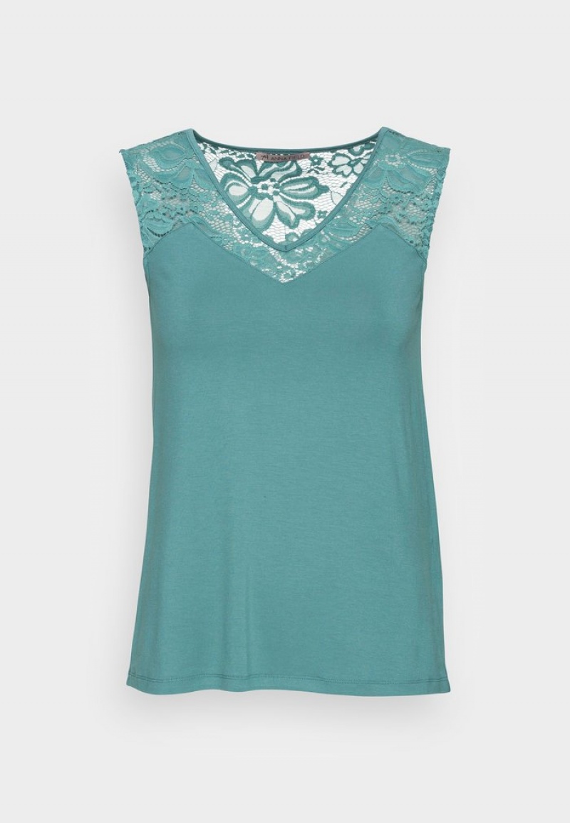 Anna Field Outlet Tank Top T-Skjorte Dame Lyse Blå | NO-TJDLN-0238