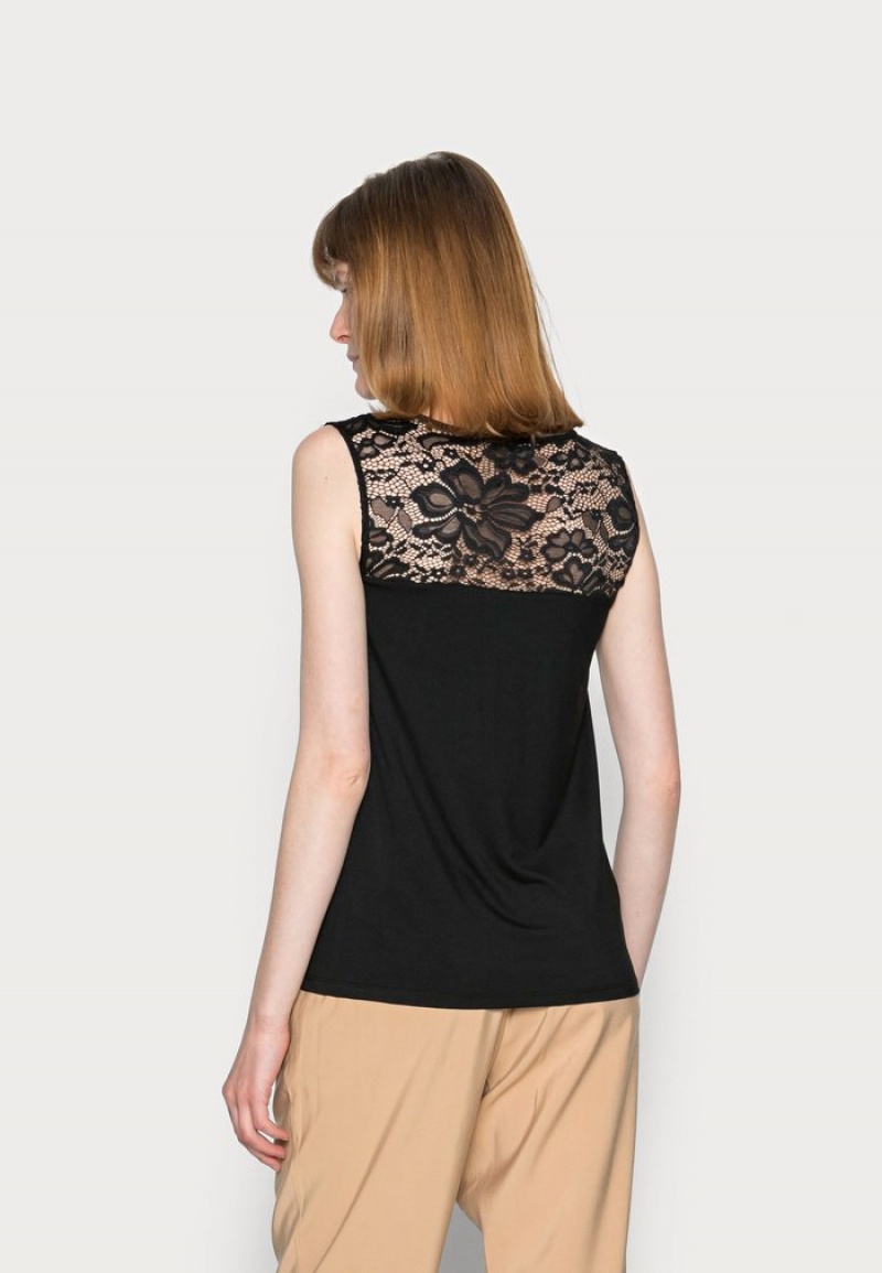 Anna Field Outlet Tank Top T-Skjorte Dame Svarte | NO-NRAUP-7896