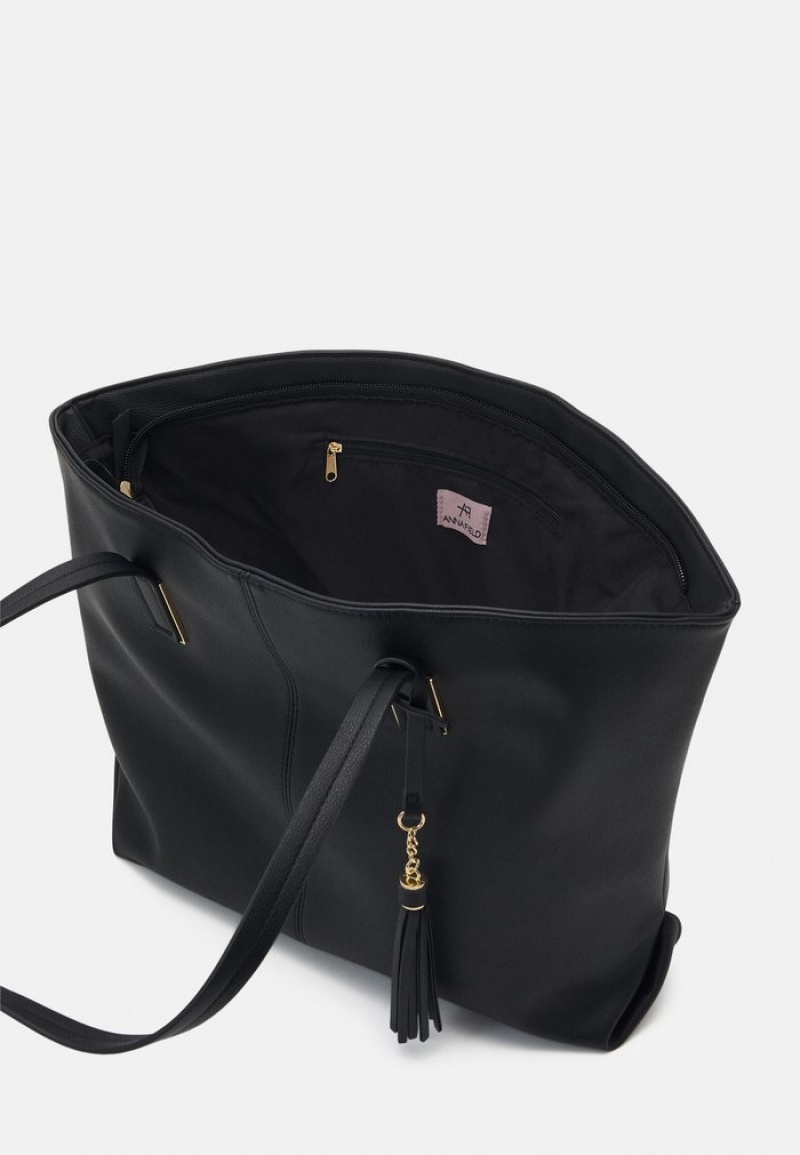 Anna Field Outlet Tote Veske Dame Svarte | NO-WYMXZ-1563