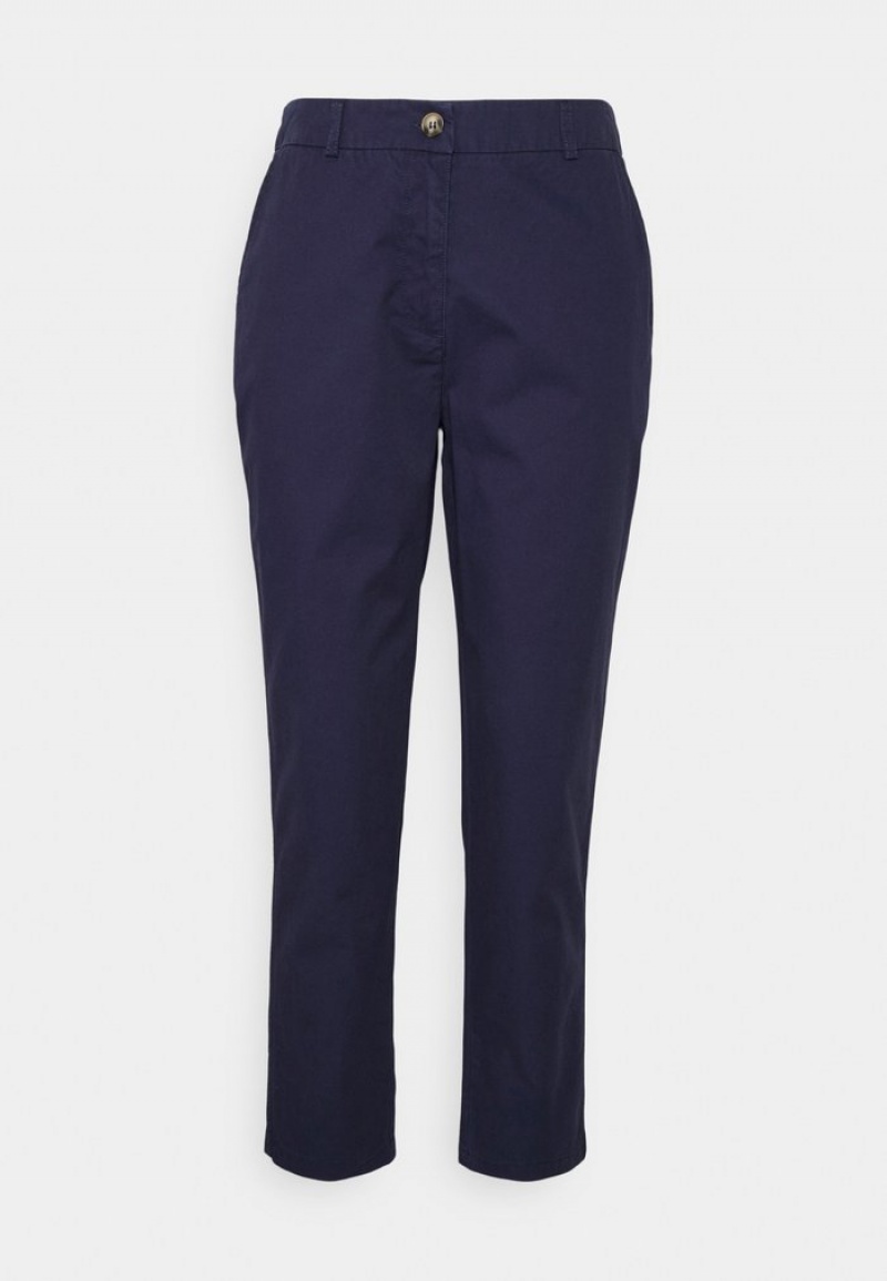 Anna Field Outlet Vanlige Washed Chino Bukser Dame Mørke Blå | NO-YVNHE-2853