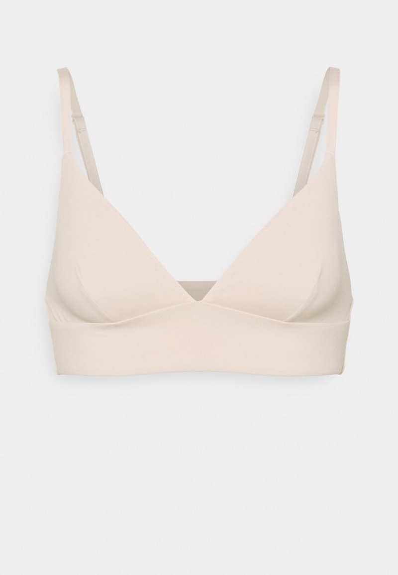 Anna Field Promo 3Pp Bralette Triangle BH Dame Beige | NO-XFINM-5048