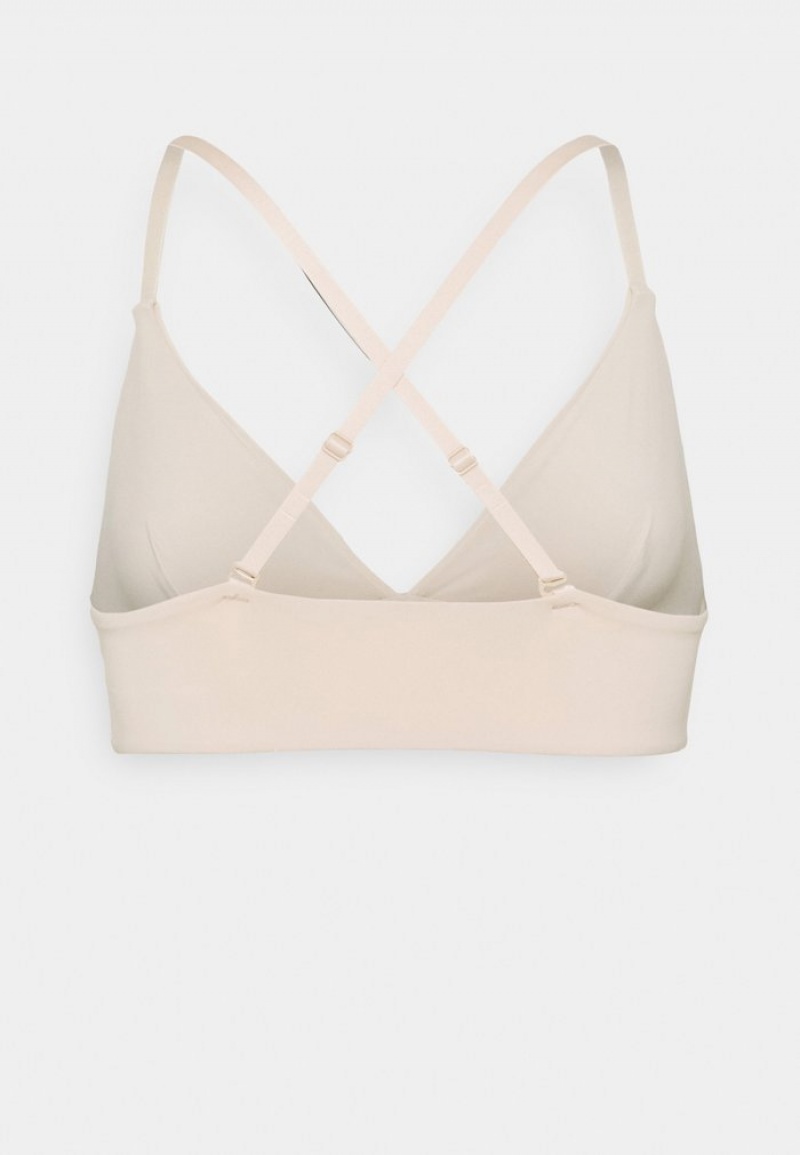 Anna Field Promo 3Pp Bralette Triangle BH Dame Beige | NO-XFINM-5048