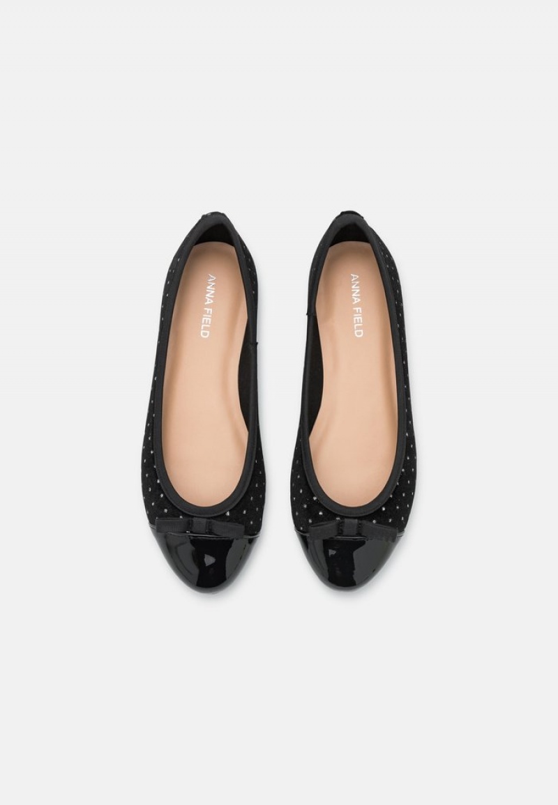 Anna Field Promo Ballet Pumps Ballerinasko Dame Svarte | NO-IZMXF-3574