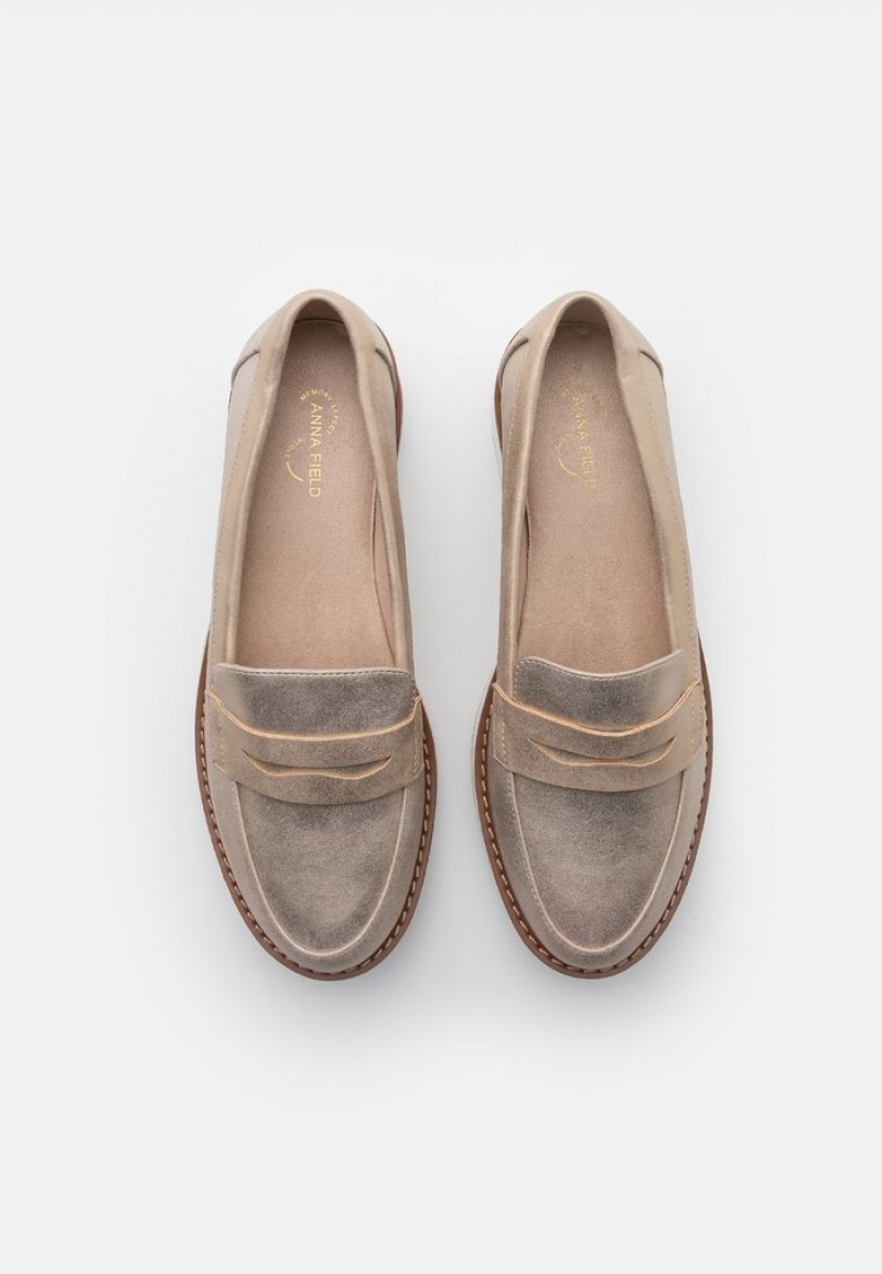 Anna Field Promo Komfort Slip-Ons Lave Sko Dame Gull | NO-QHATM-1852