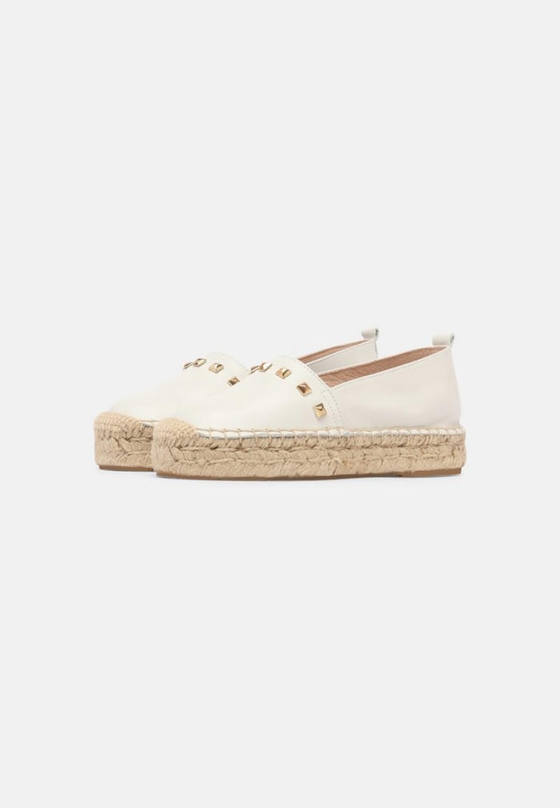 Anna Field Promo Leather Espadrilles Lave Sko Dame Hvite | NO-RHUAI-7839