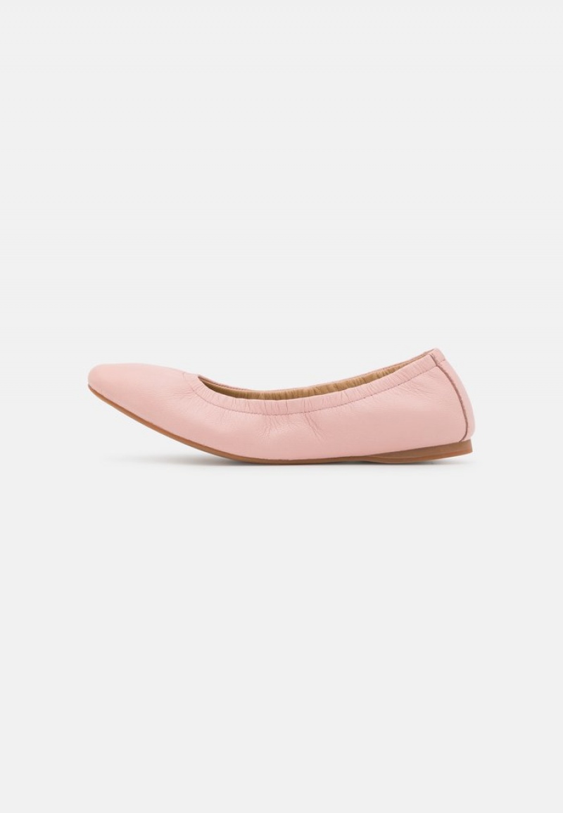 Anna Field Promo Leather Komfort Ballet Pumps Ballerinasko Dame Lyse Rosa | NO-QXBGA-4987