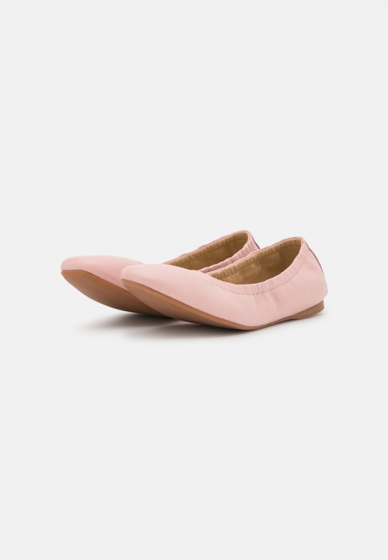 Anna Field Promo Leather Komfort Ballet Pumps Ballerinasko Dame Lyse Rosa | NO-QXBGA-4987