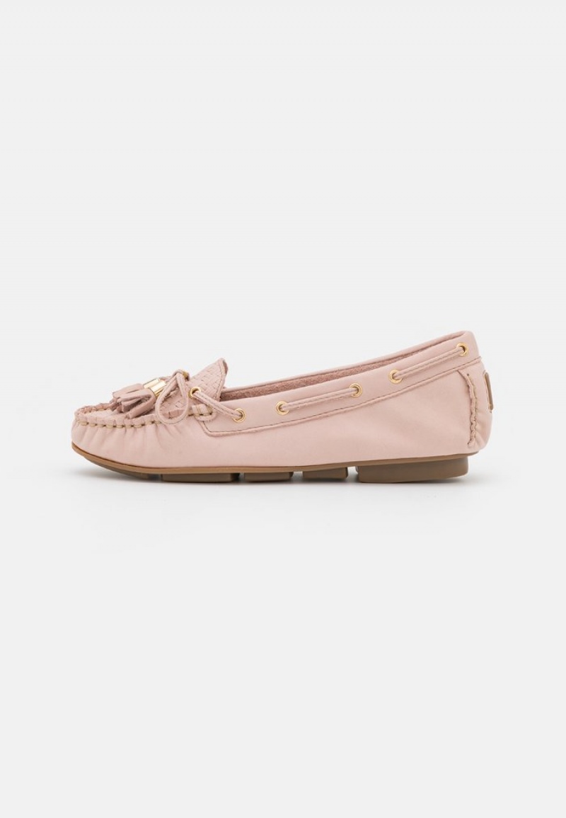 Anna Field Promo Leather Moccasins Lave Sko Dame Rosa | NO-ELIDG-9853