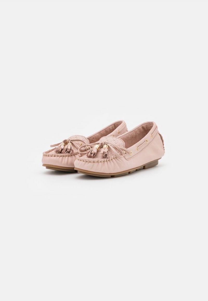 Anna Field Promo Leather Moccasins Lave Sko Dame Rosa | NO-ELIDG-9853